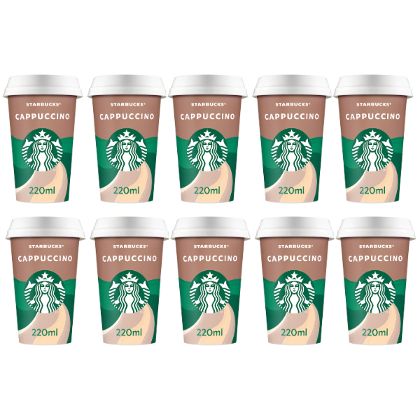 Starbucks Cappuccino Iced Coffee Carton Drinks 10 x 220ml